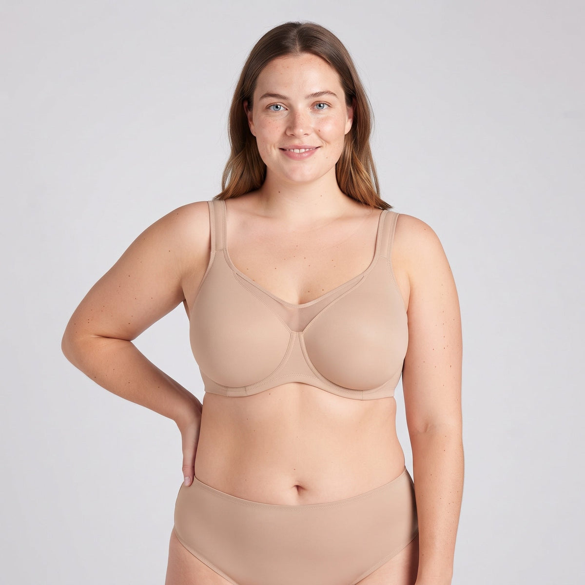 Zara-bh i beige set forfra